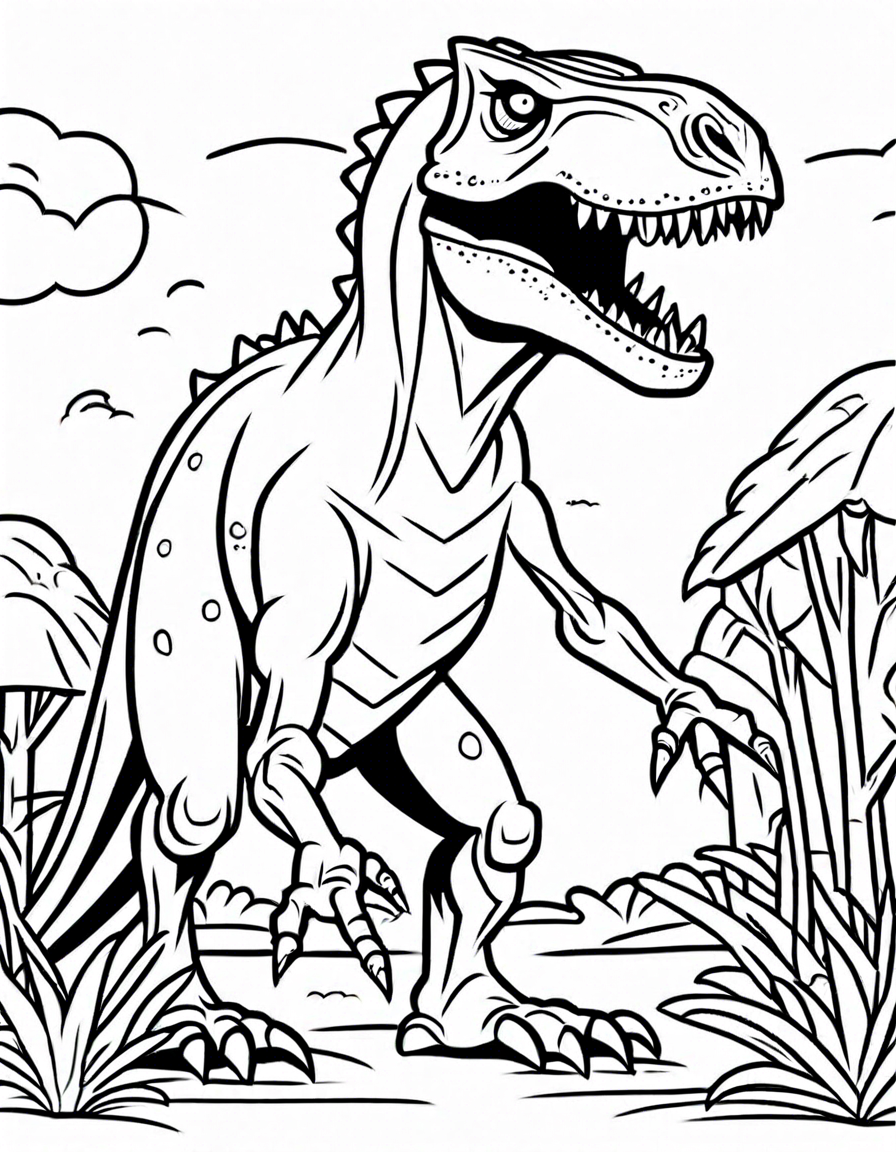 a dinosaur coloring page