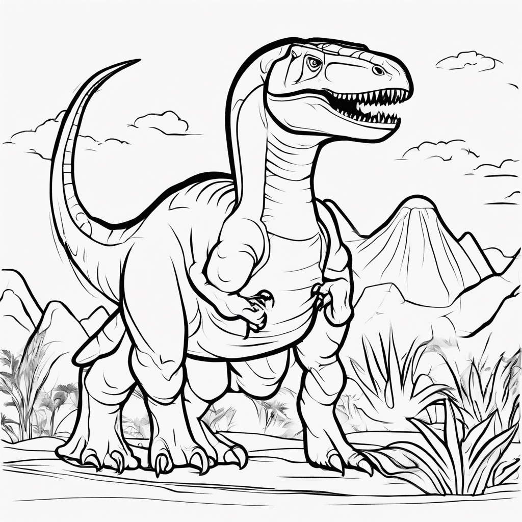 Additional dinosaurs coloring page 2