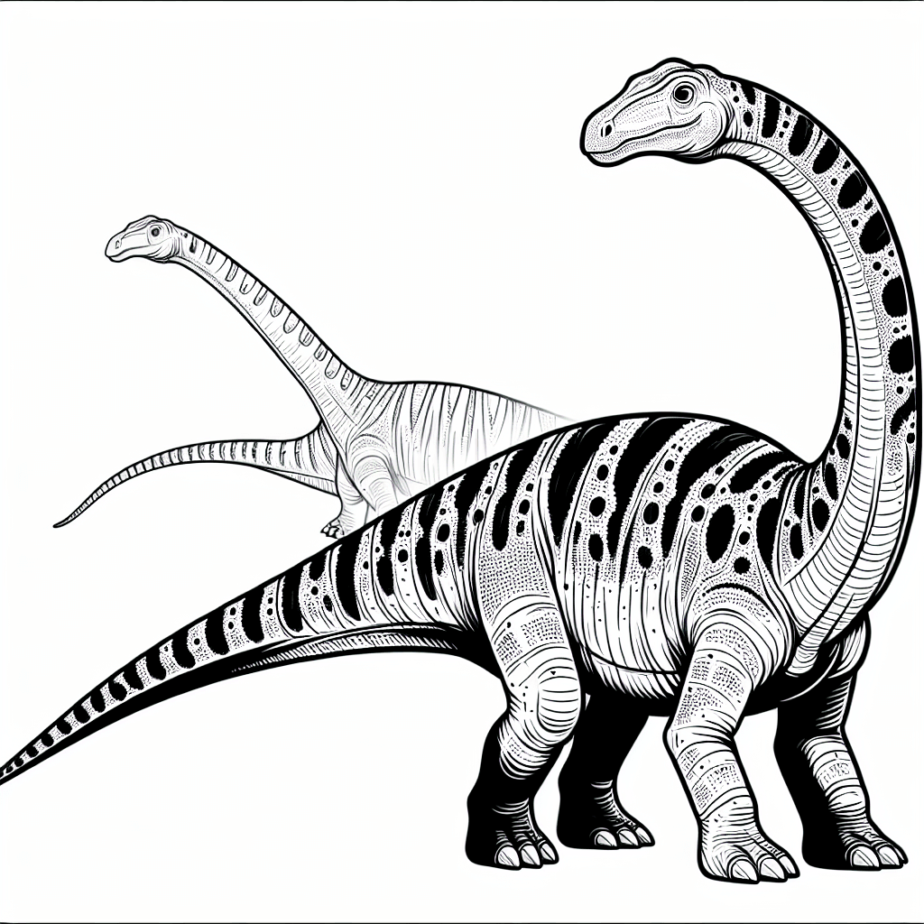 Additional diplodocus coloring page 1