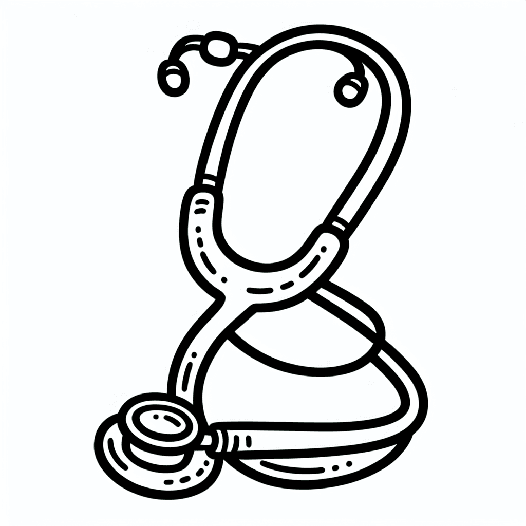 doctor stethoscope coloring pages