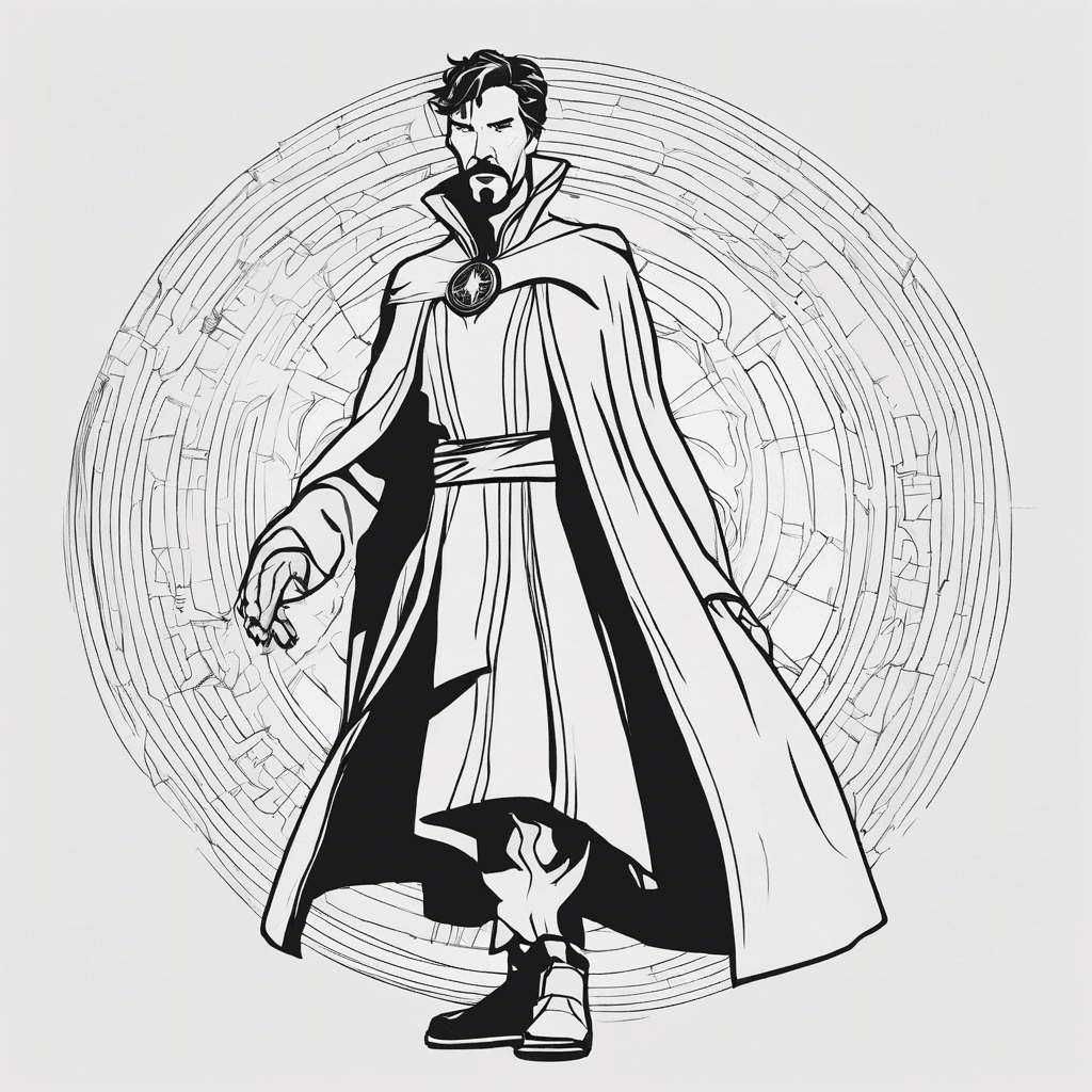 Additional doctor strange magic coloring page 1