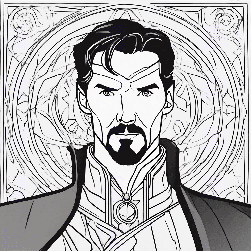 Additional doctor strange magic coloring page 2