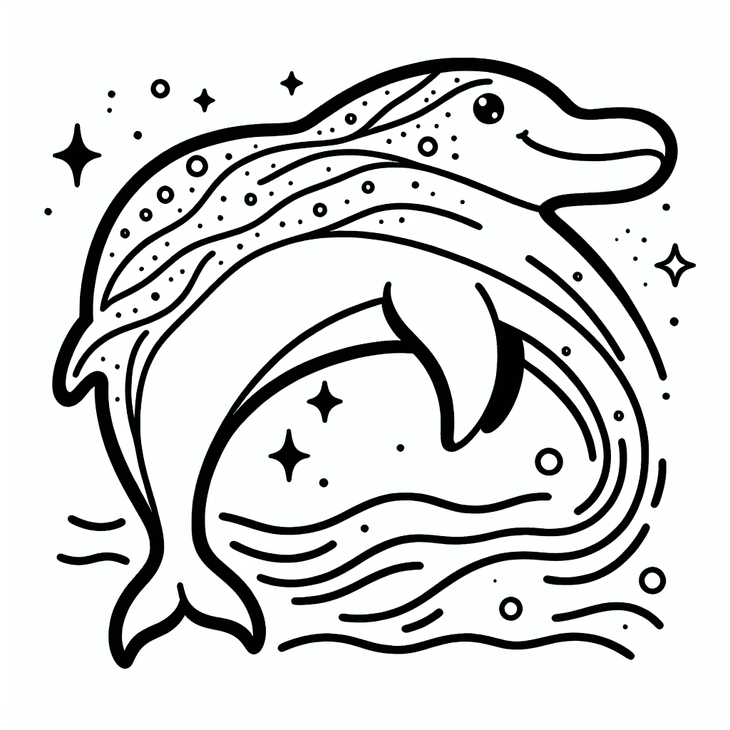 dolphin sparkle coloring pages