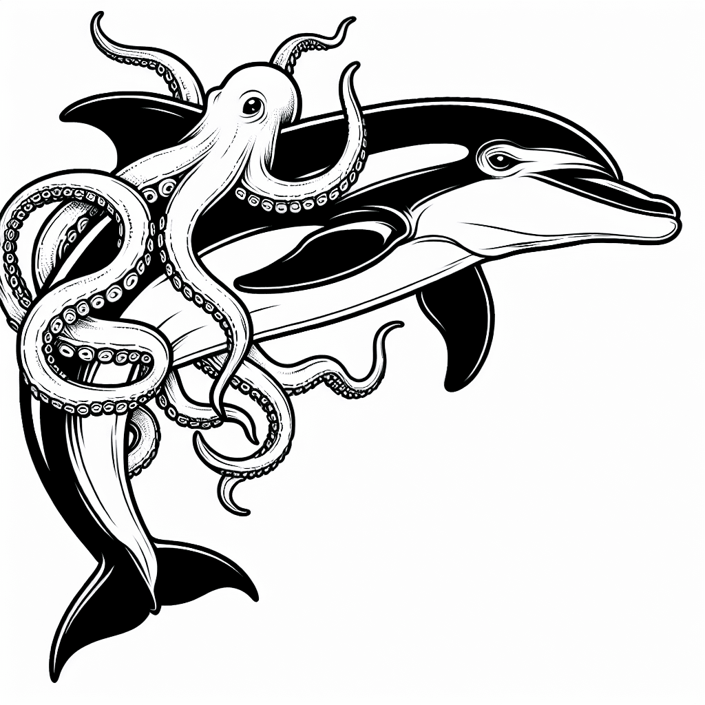 Additional dolphin coloring page 2