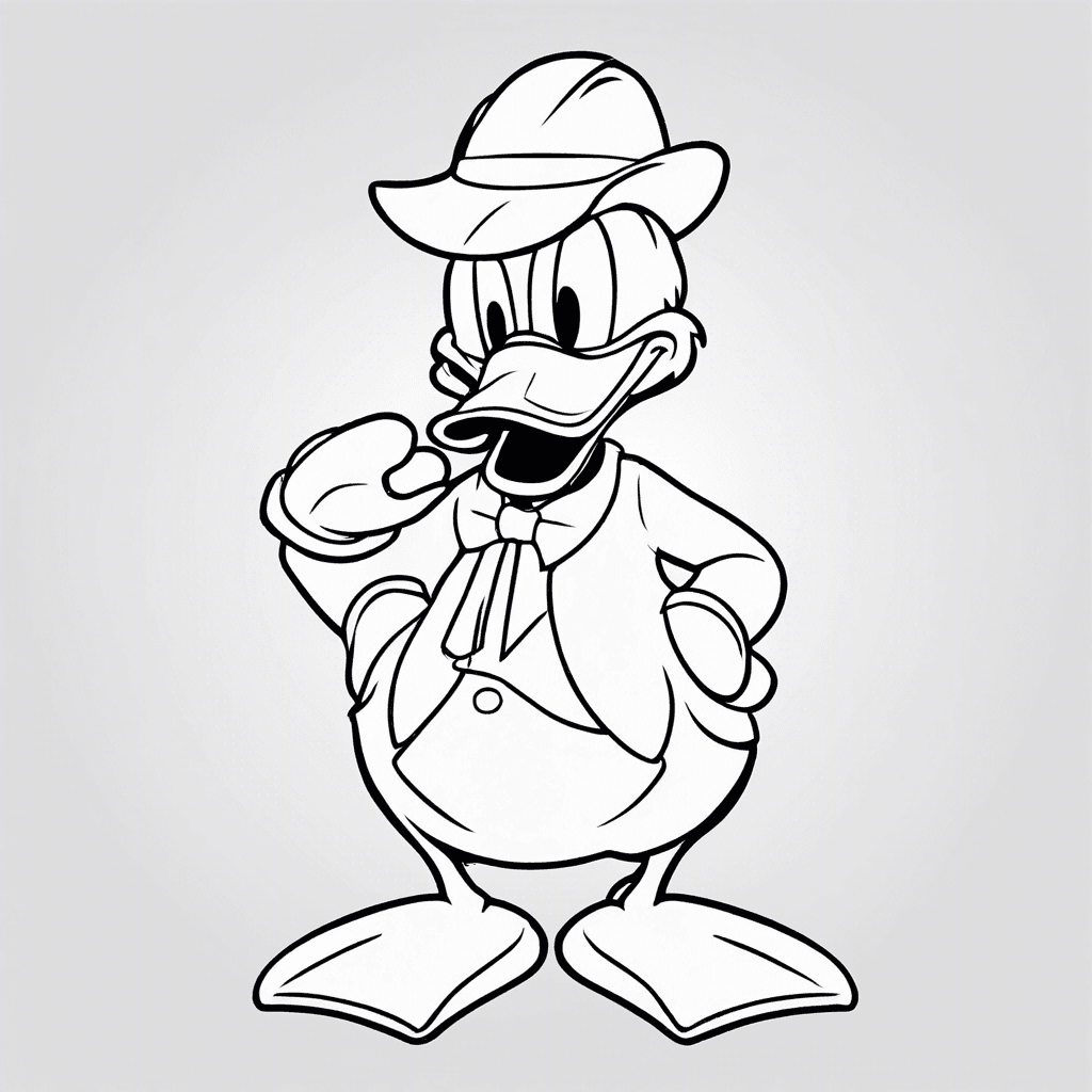 donald duck coloring pages