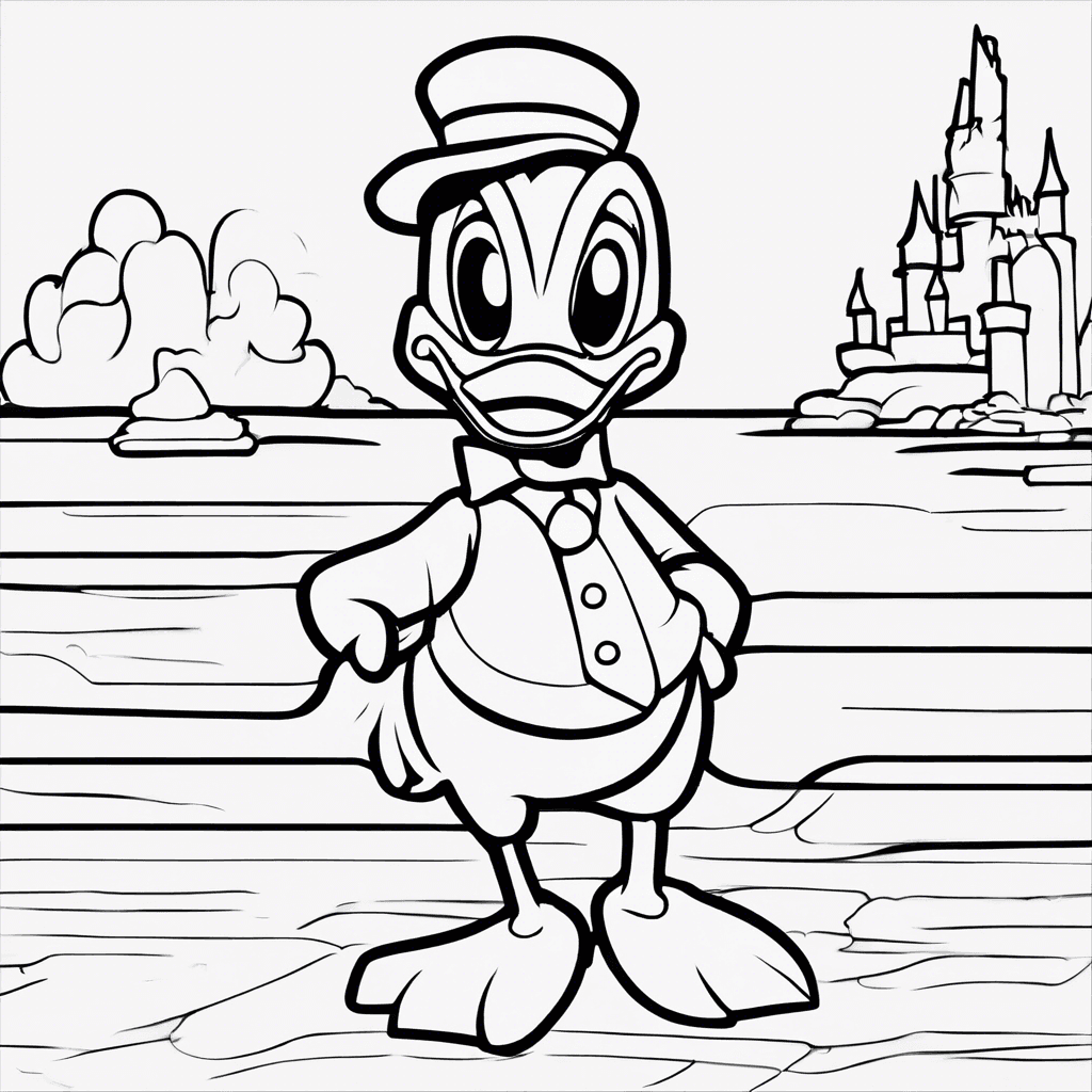 Additional donald duck coloring page 1