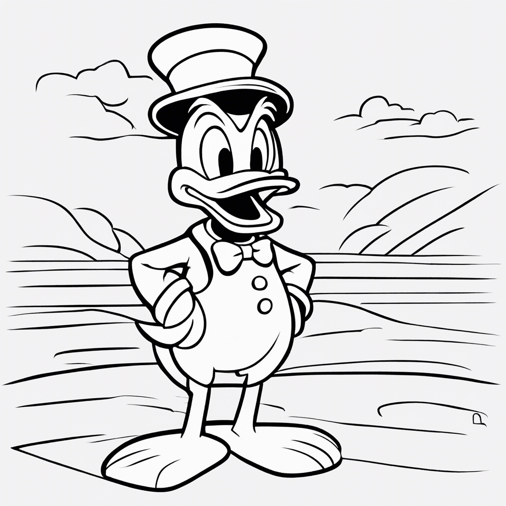 Additional donald duck coloring page 2