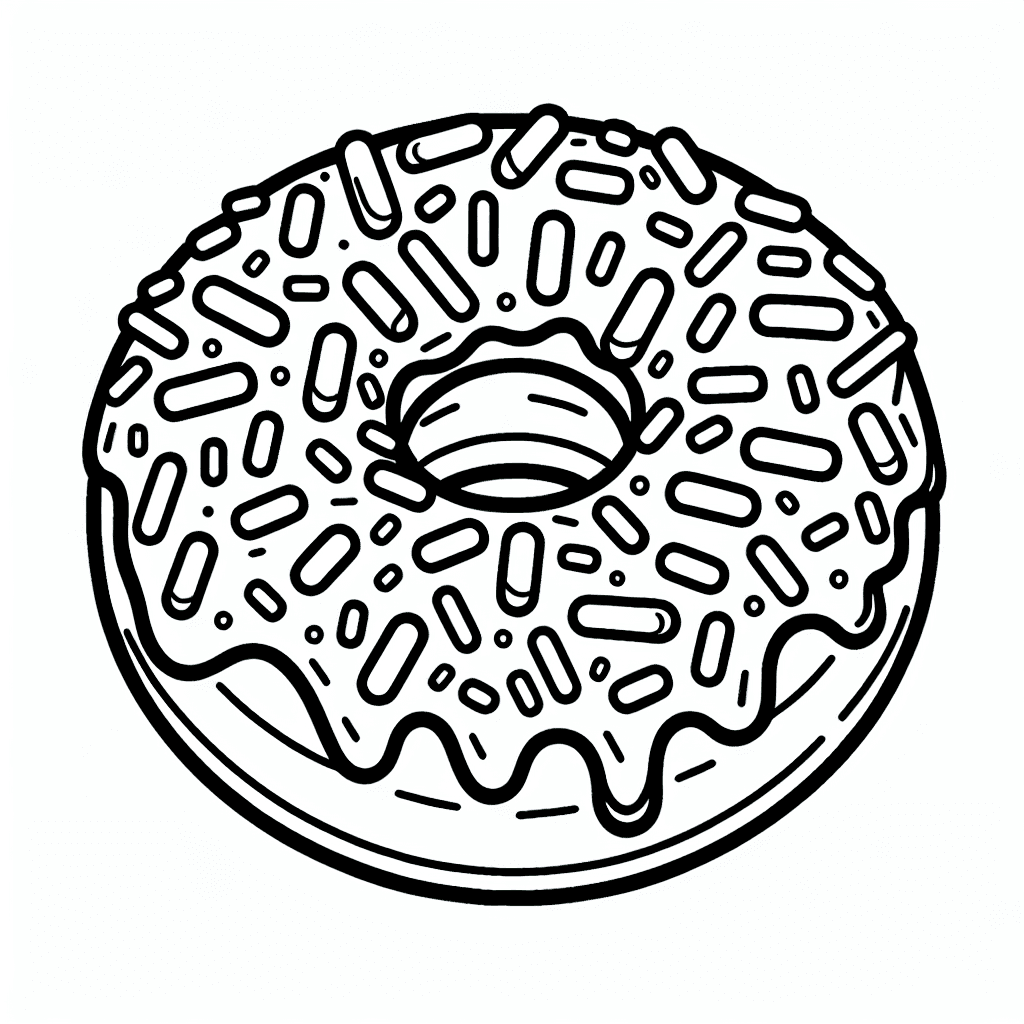 Additional donut sprinkles coloring page 1