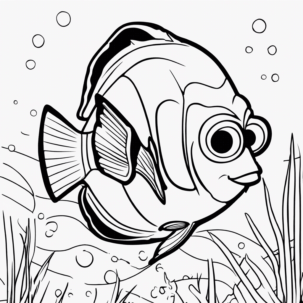 Additional dory coloring page 2