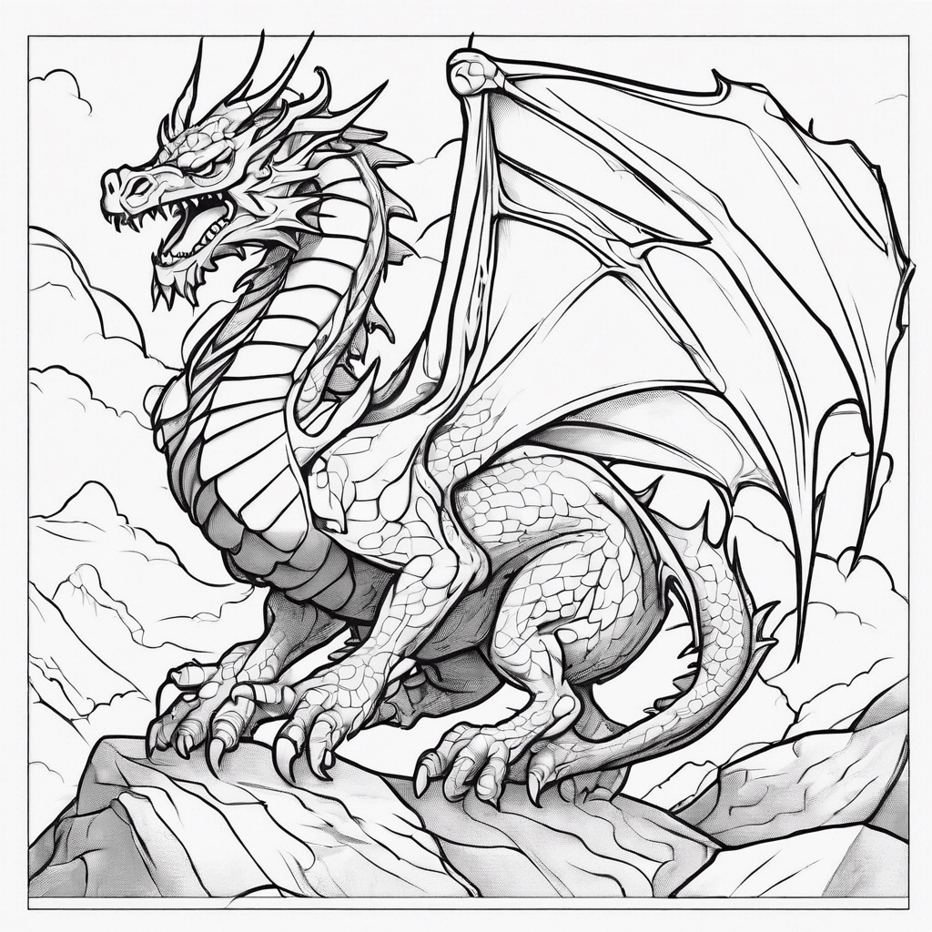 Additional dragon rider coloring page 1