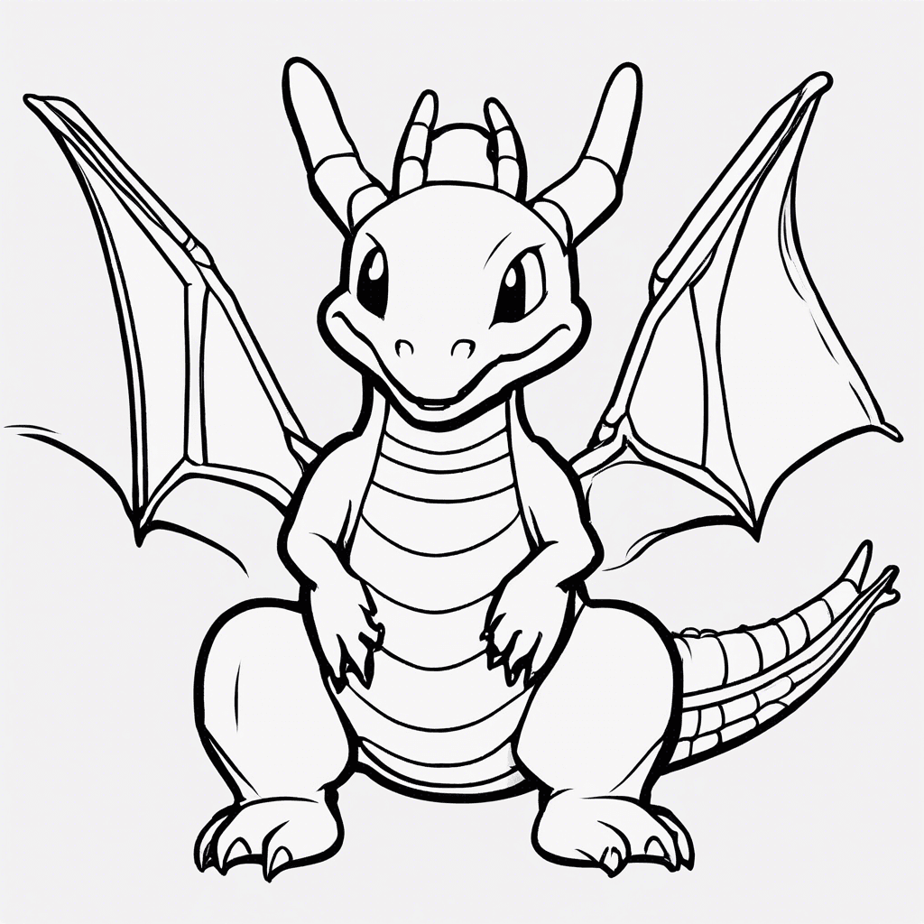 dragonite coloring pages