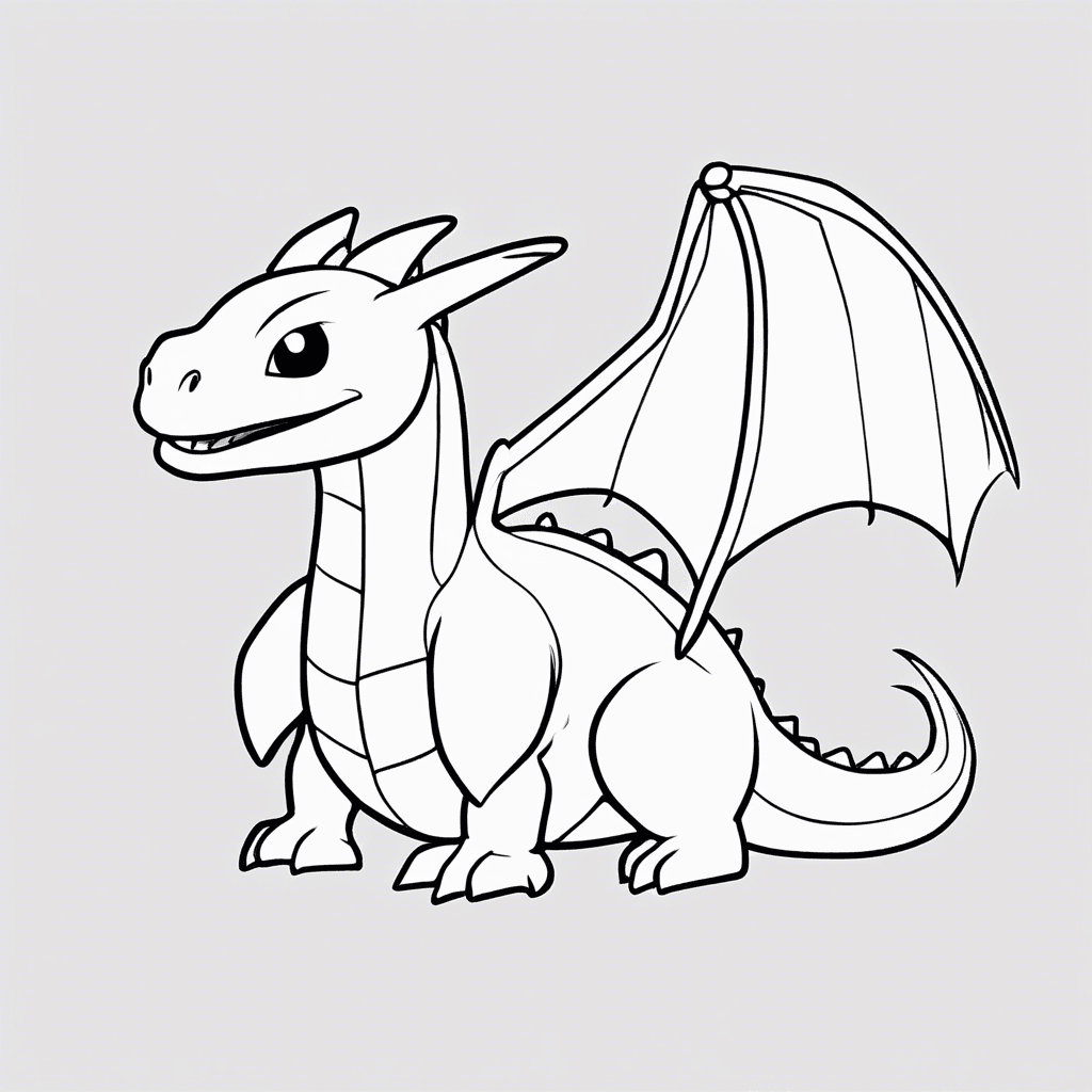 Additional dragonite coloring page 1