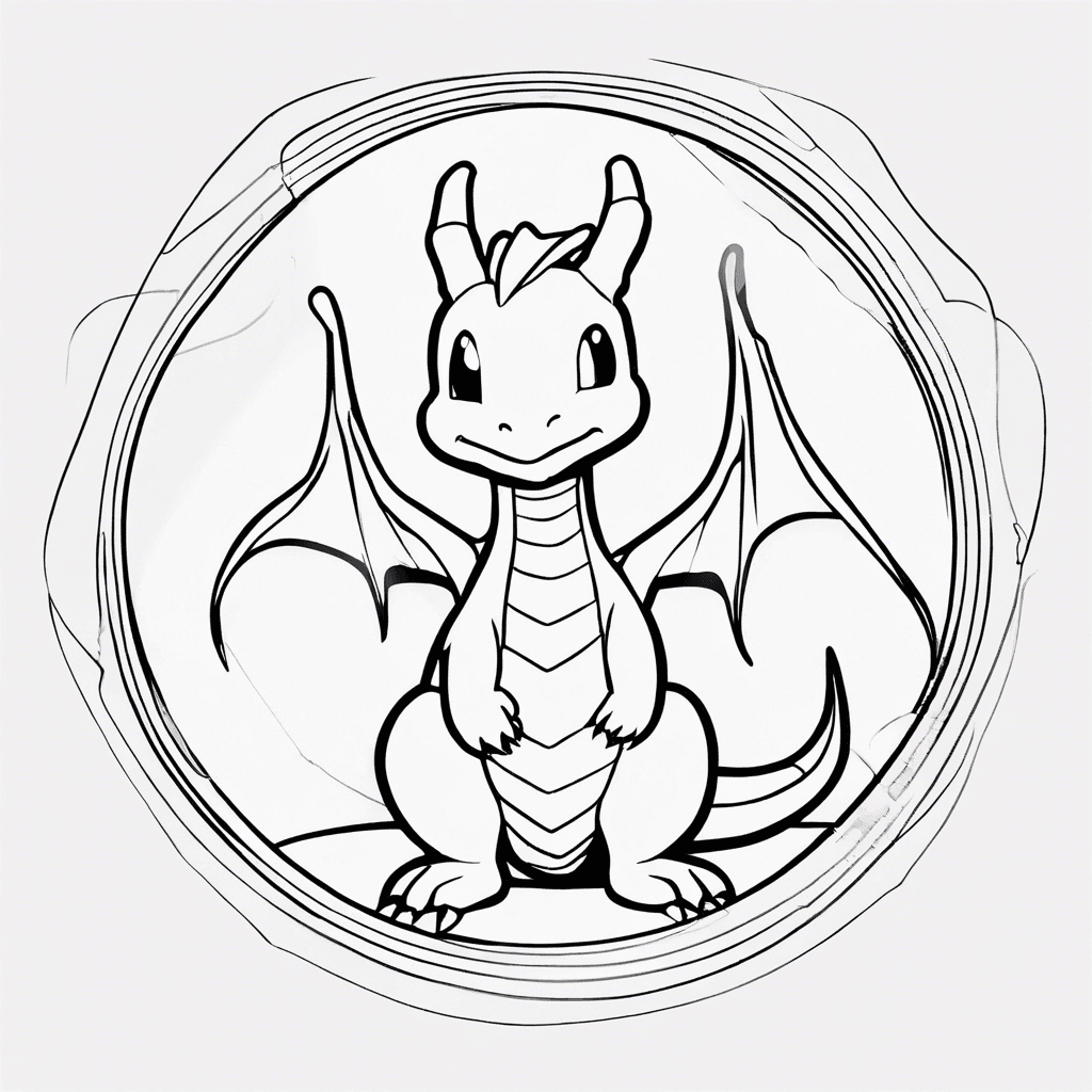 Additional dragonite coloring page 2