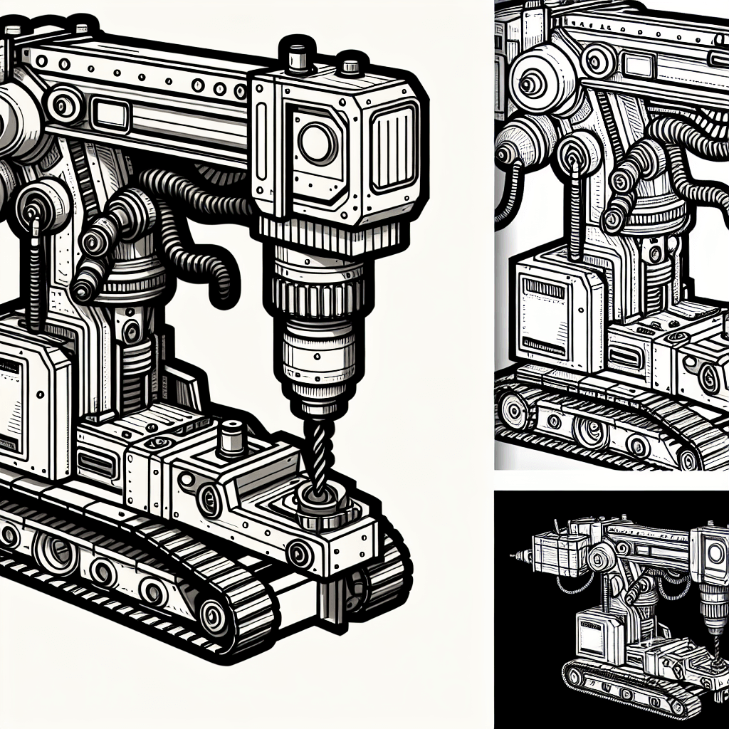 Additional drilling machine coloring page 1