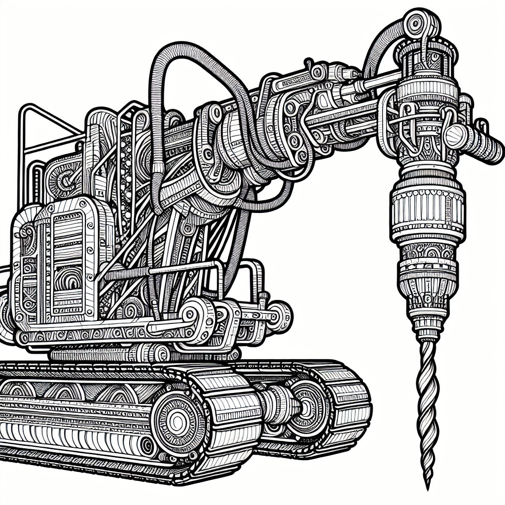 Additional drilling machine coloring page 2