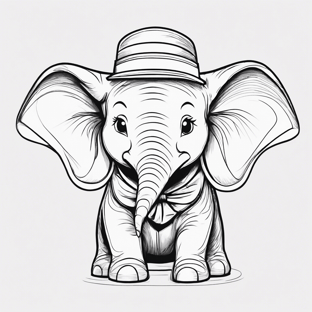 Additional dumbo coloring page 2