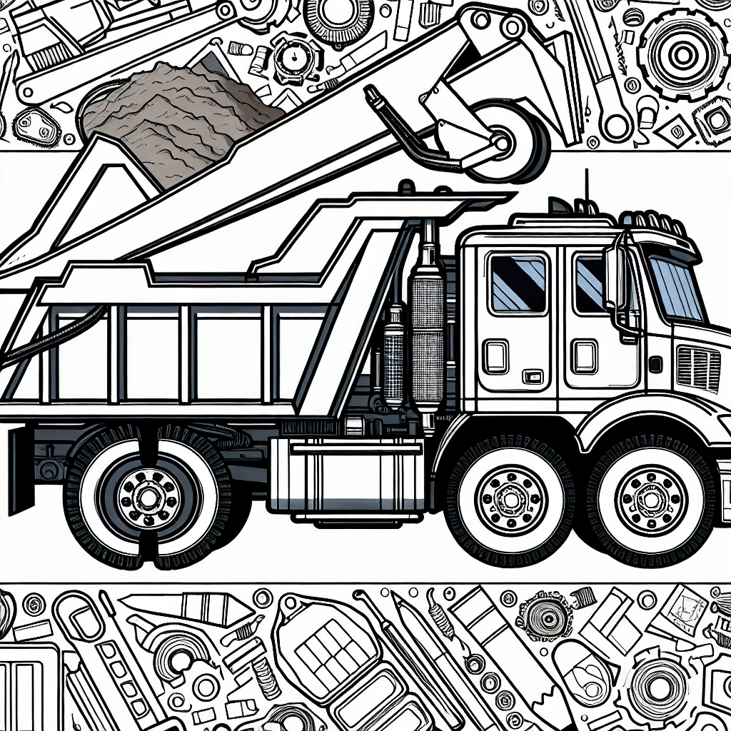 Additional dump truck load coloring page 1