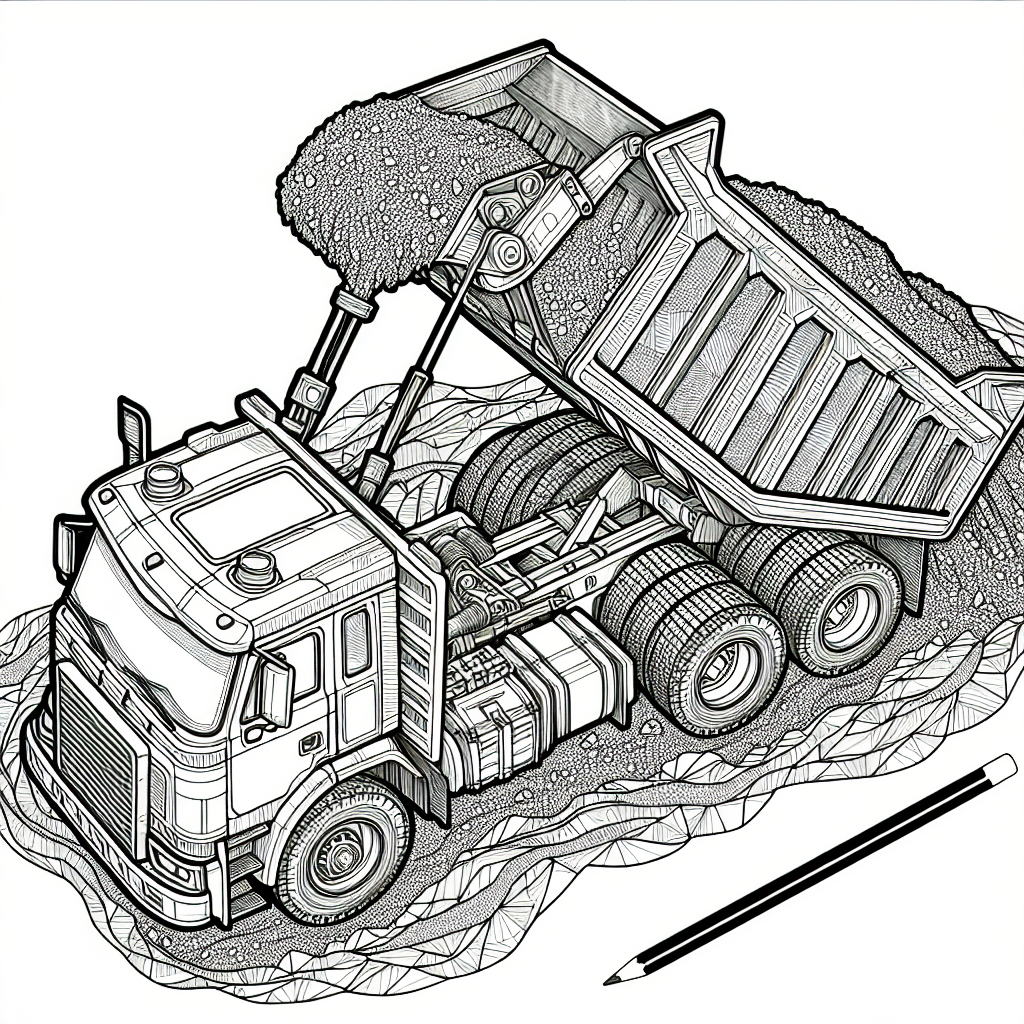 Additional dump truck load coloring page 2