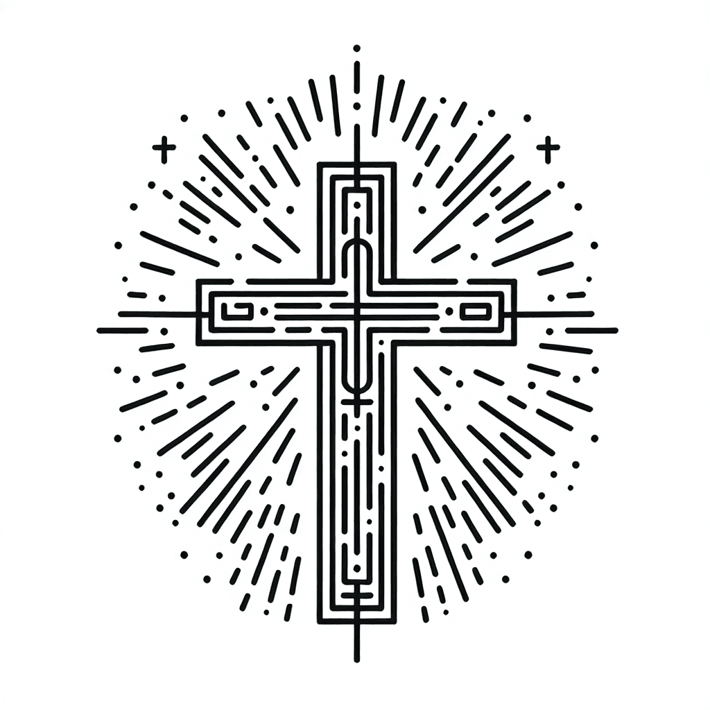 easter cross coloring pages