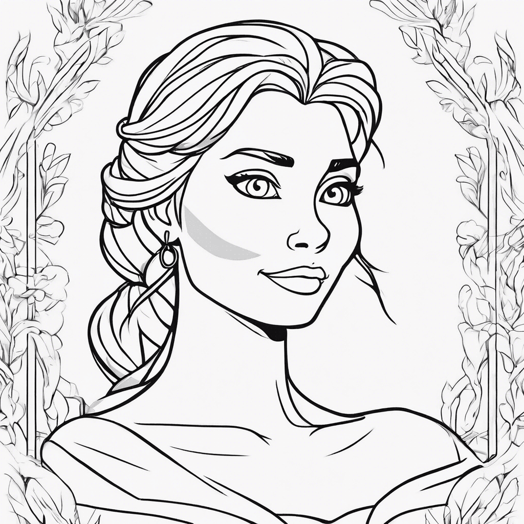 Additional elsa coloring page 1