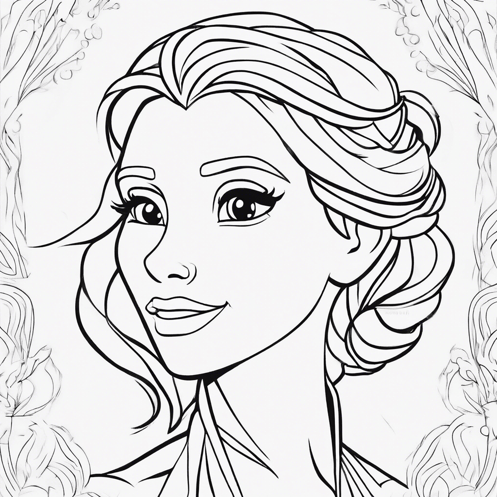 Additional elsa coloring page 2