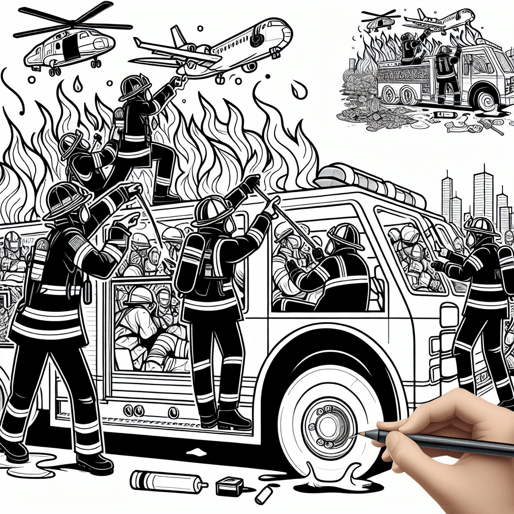 Additional emergency scene coloring page 1