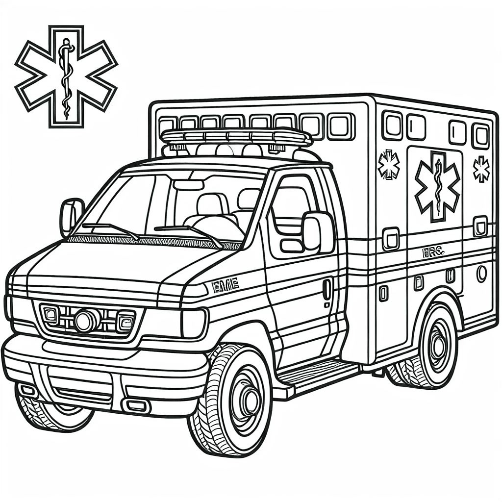 ems vehicle coloring pages