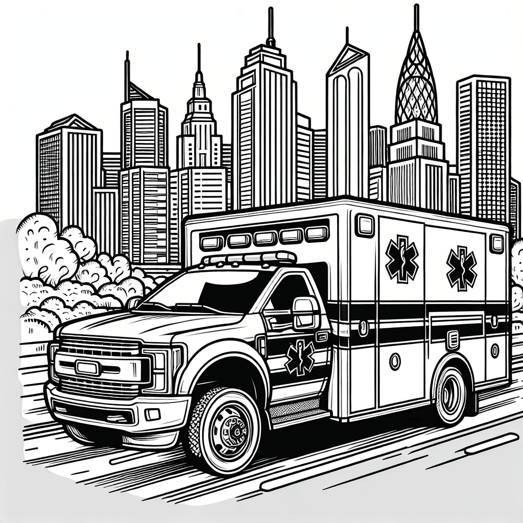 Additional ems vehicle coloring page 1