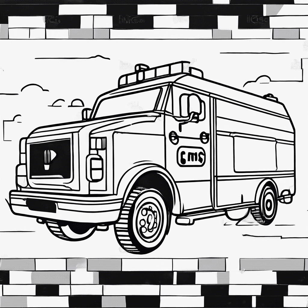 Additional ems vehicle coloring page 2