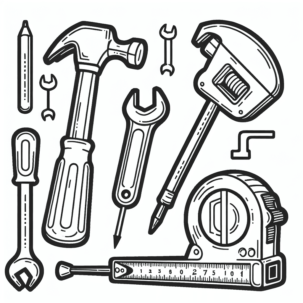 engineering tools coloring pages