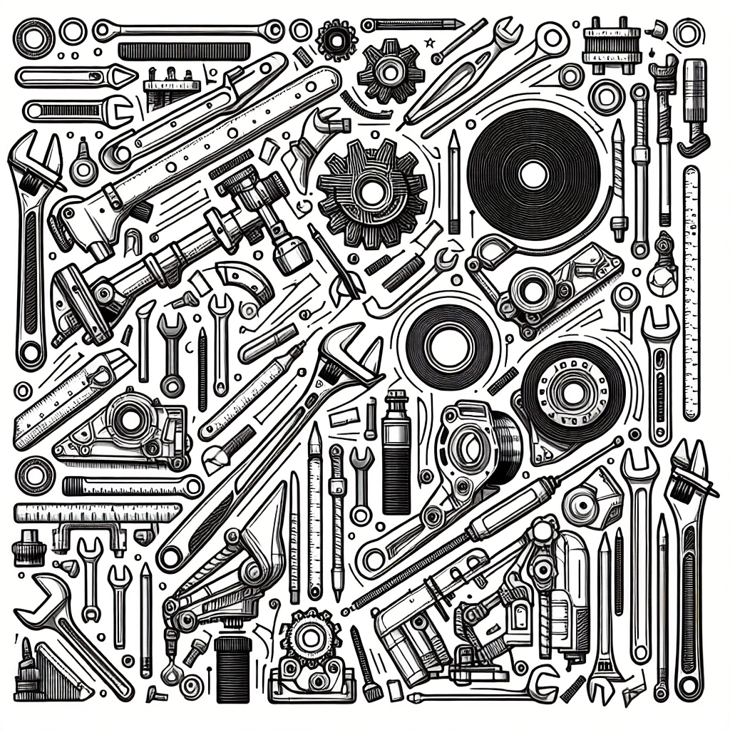 Additional engineering tools coloring page 1