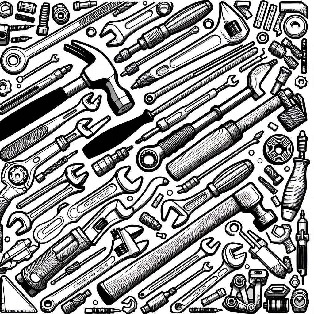 Additional engineering tools coloring page 2