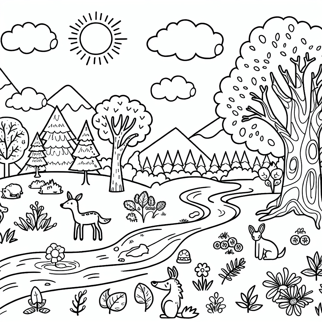 environmental nature coloring pages