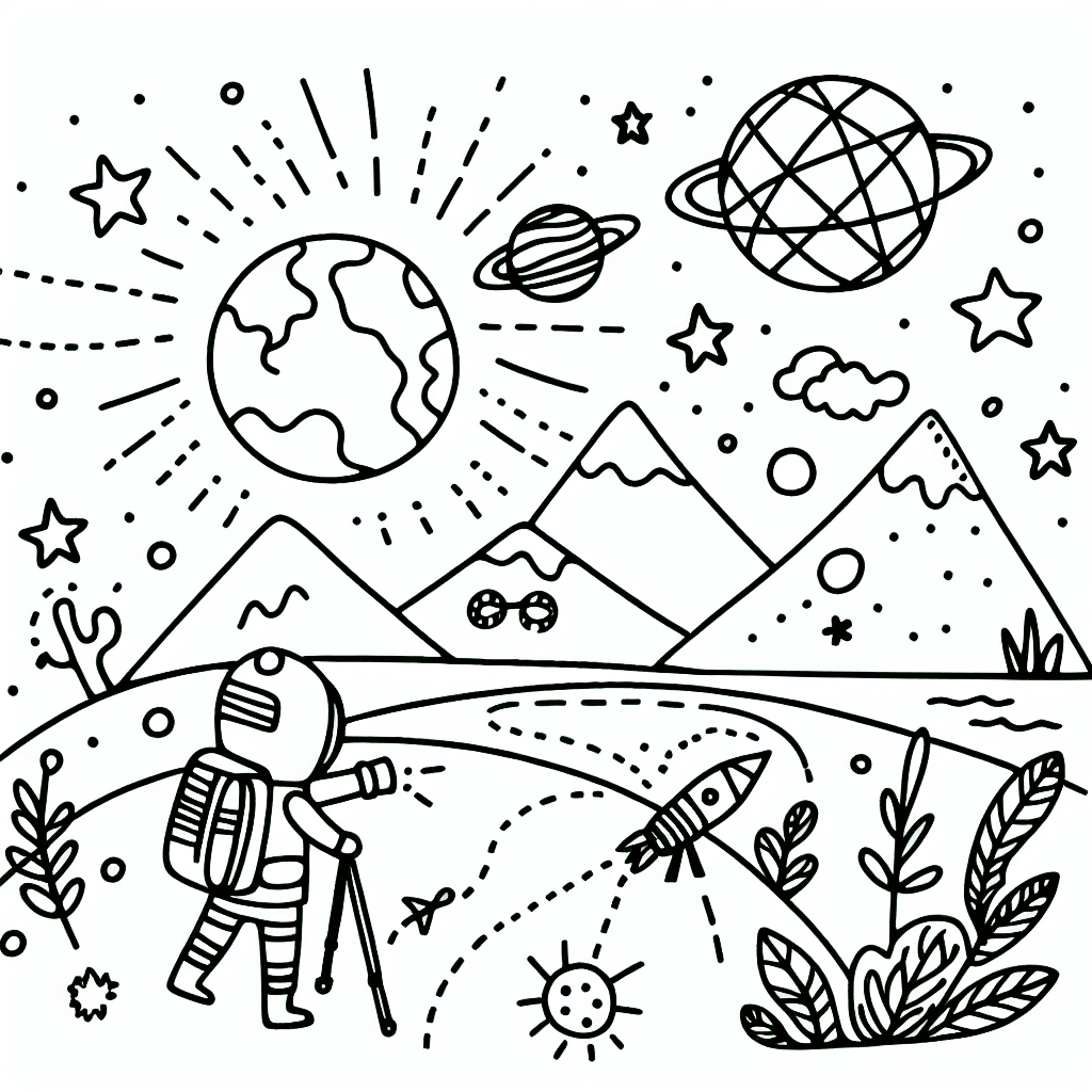 exploration coloring pages