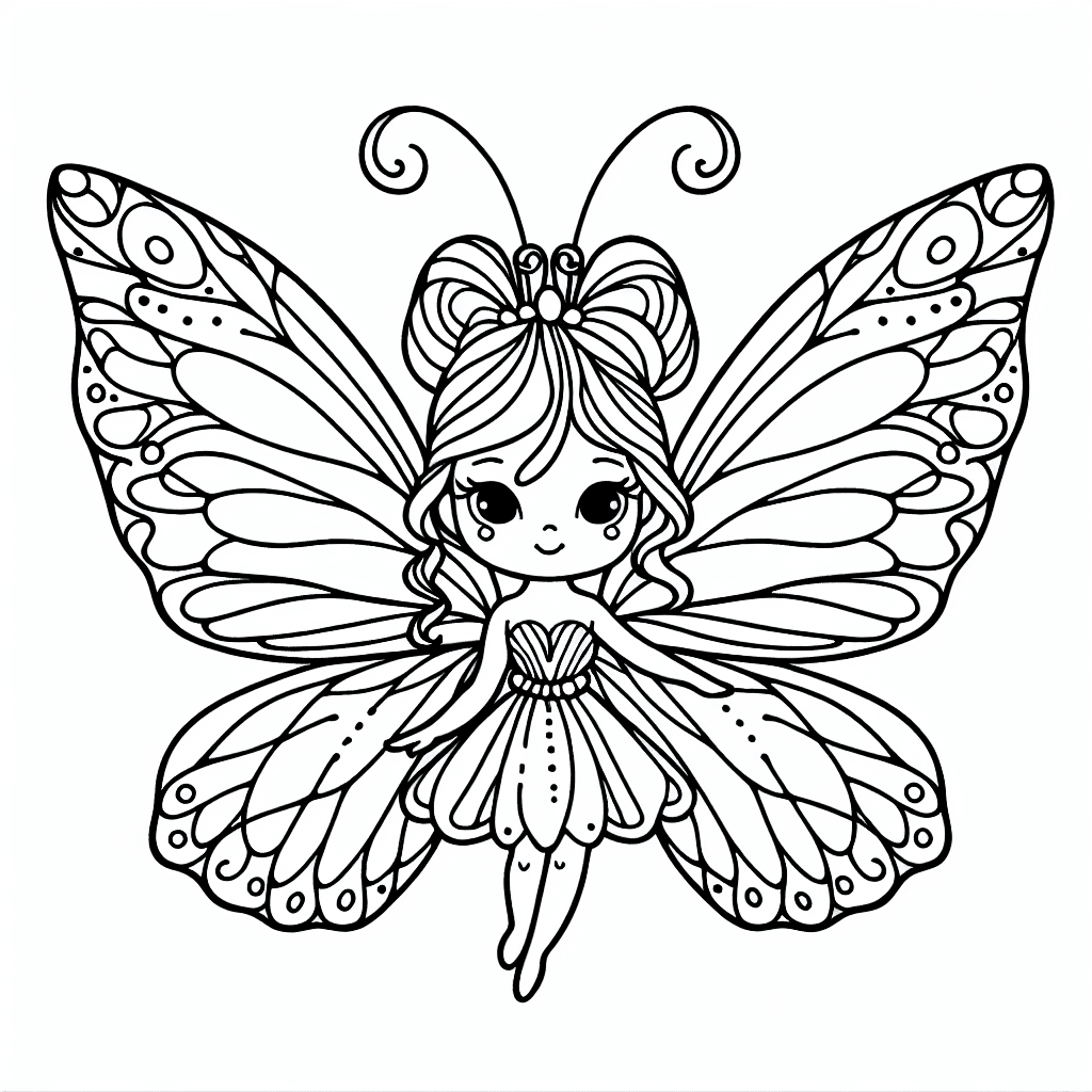 fairy butterfly coloring pages