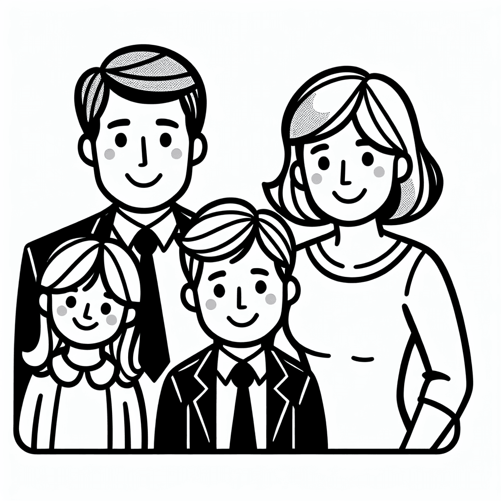 family portrait coloring pages