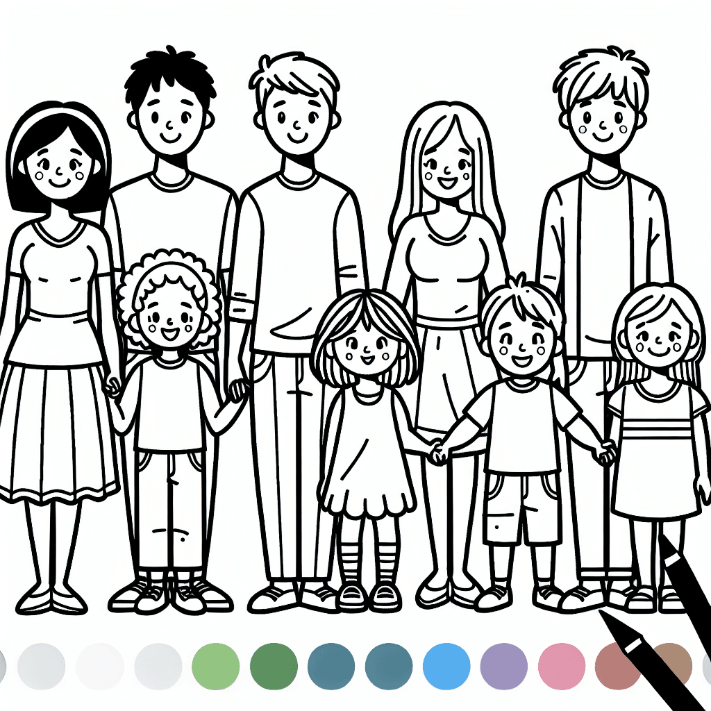 family coloring pages