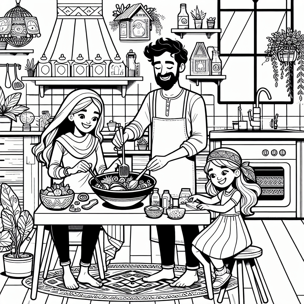 Additional family coloring page 2