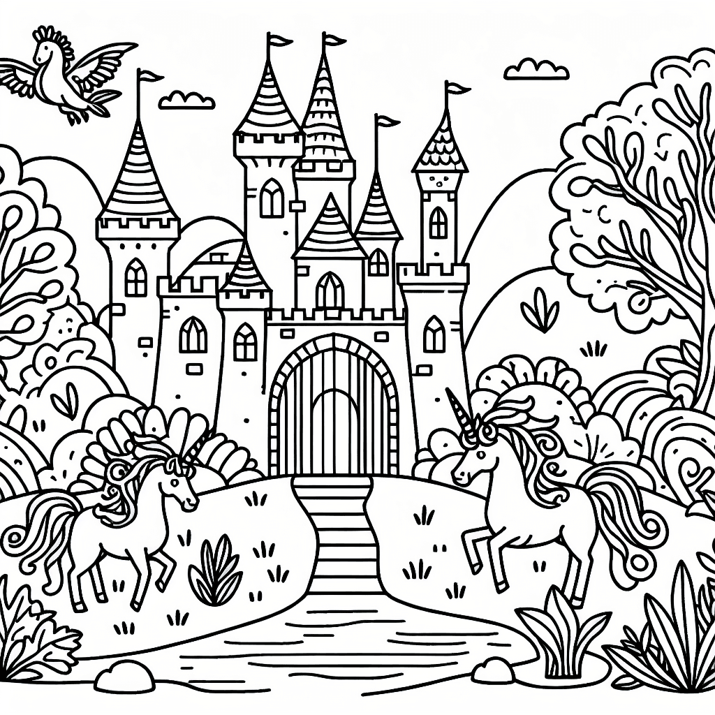 fantasy coloring pages