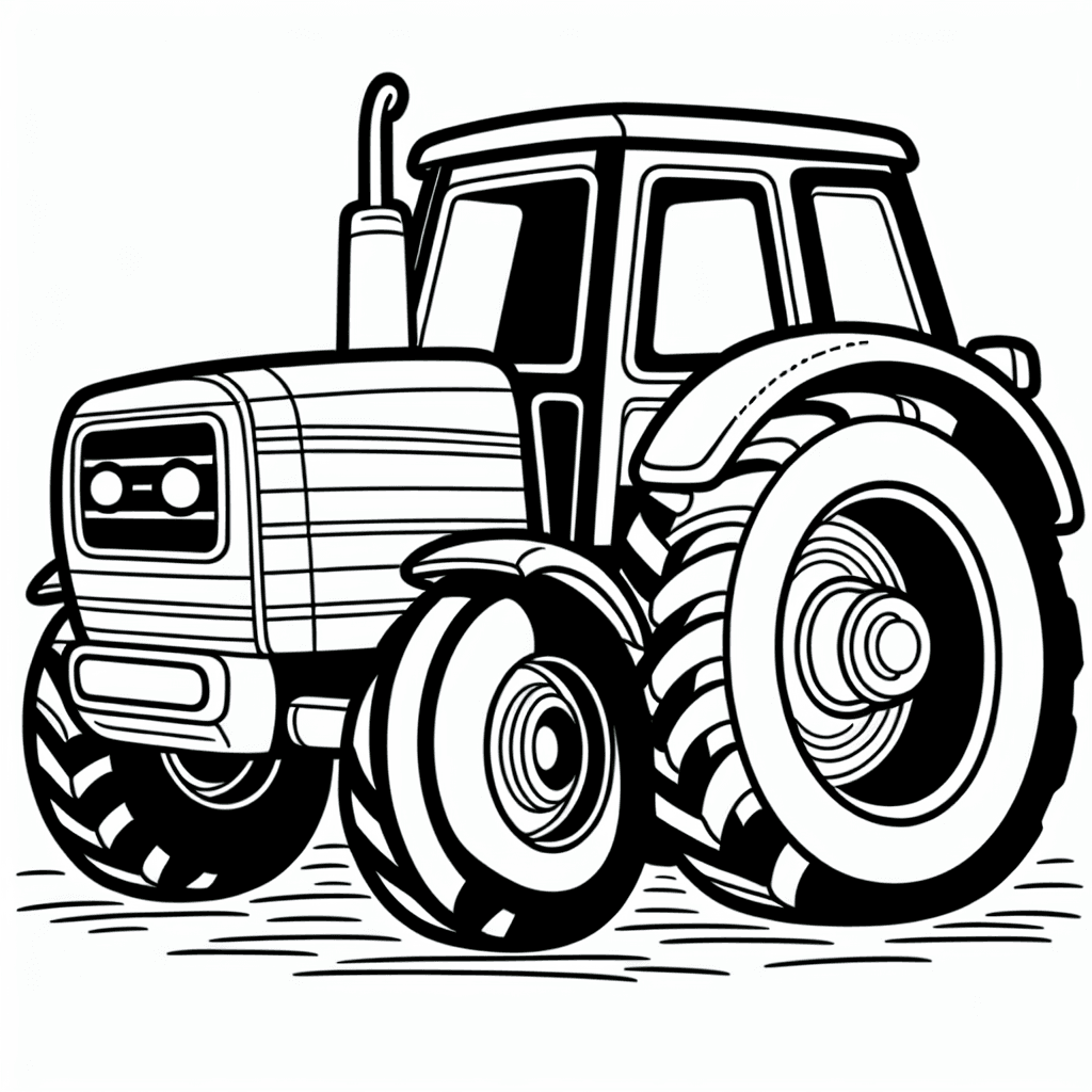 farmer tractor coloring pages