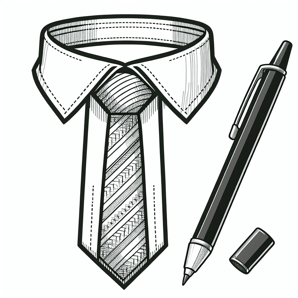 Additional fathers day tie coloring page 1