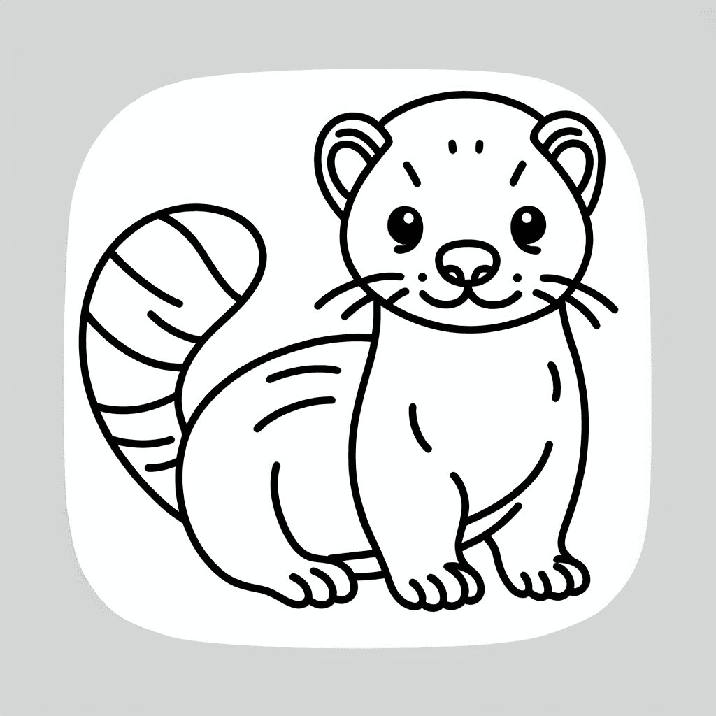 ferret coloring pages