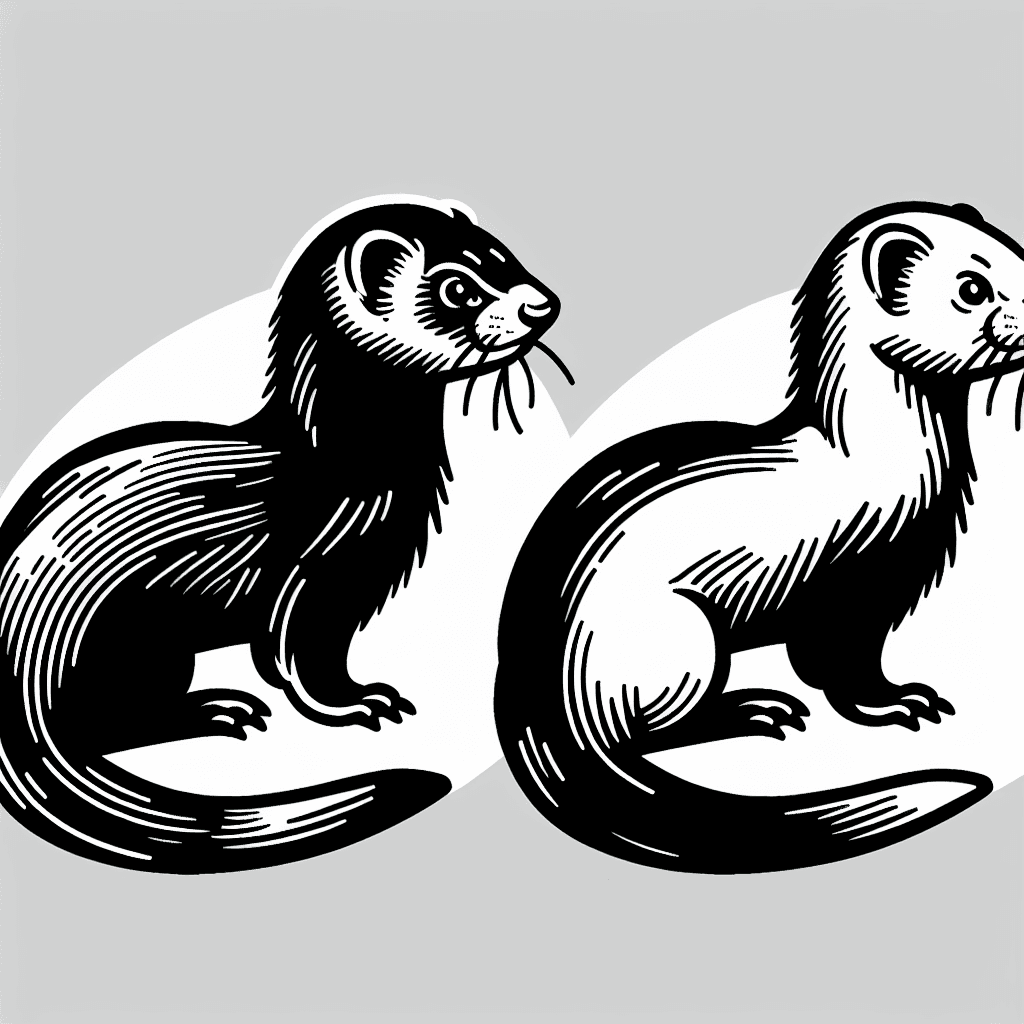 Additional ferret coloring page 1