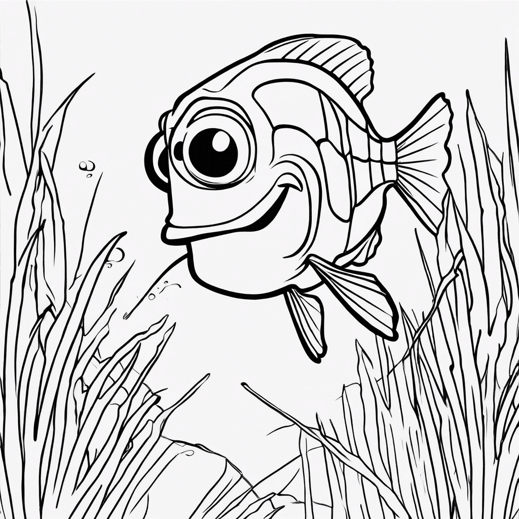 Additional finding nemo coloring page 2