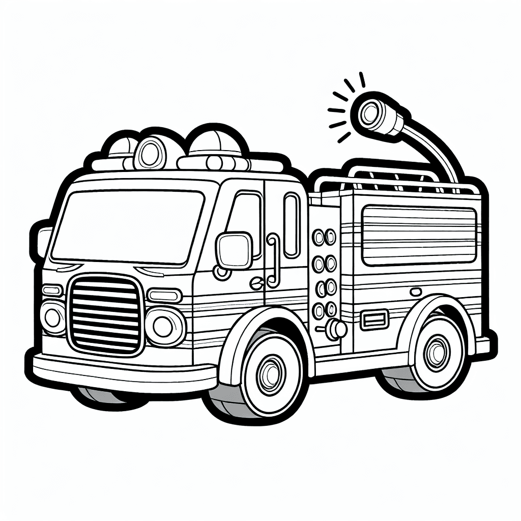 firefighter truck coloring pages