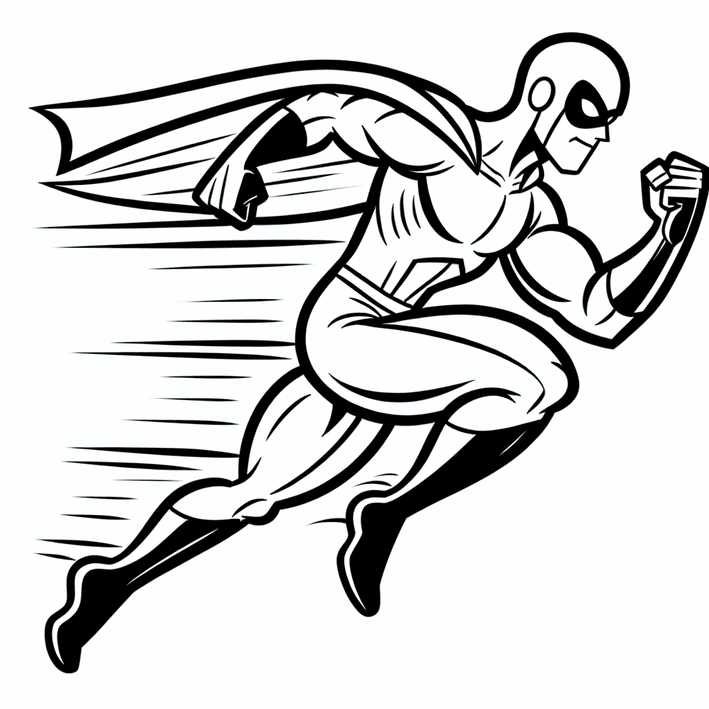 flash running coloring pages