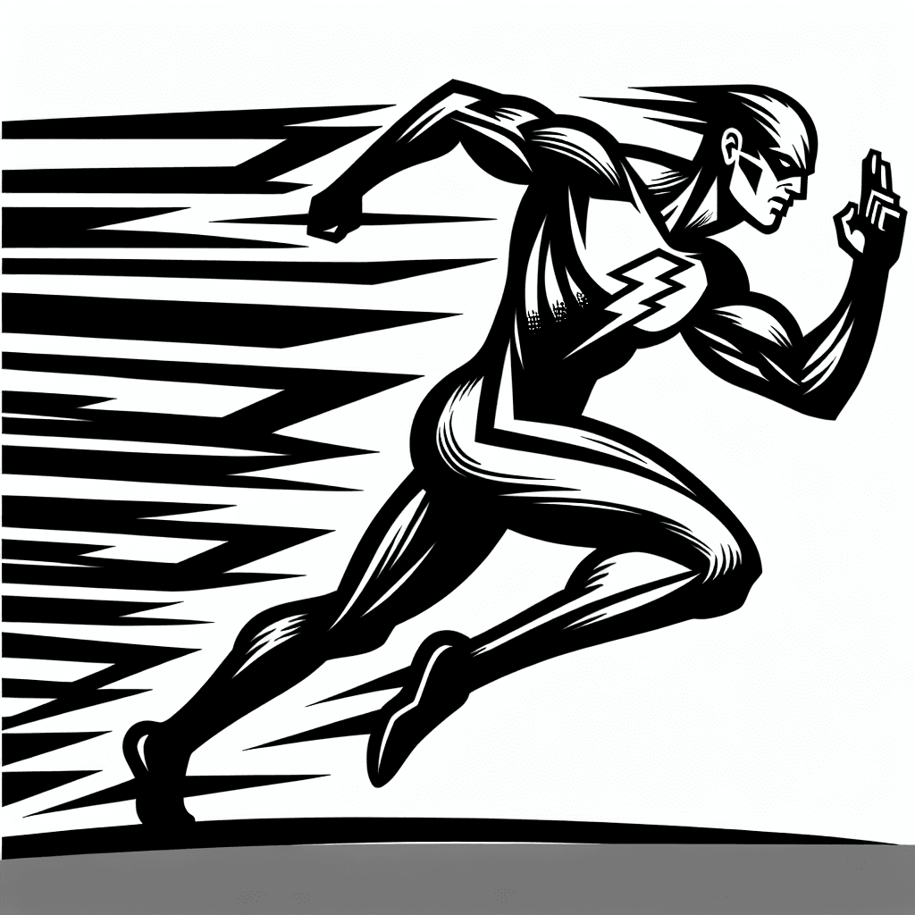 Additional flash running coloring page 1