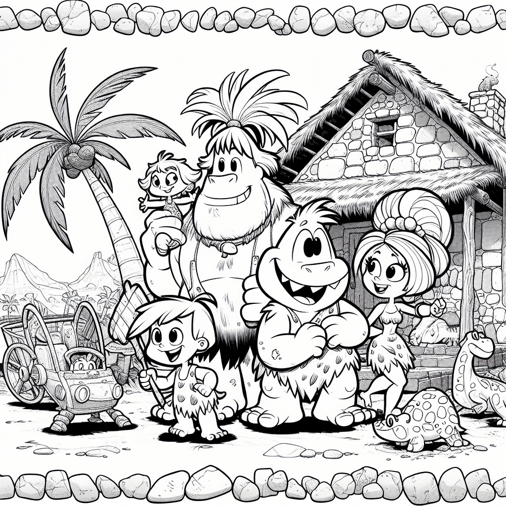 Additional flintstones coloring page 1