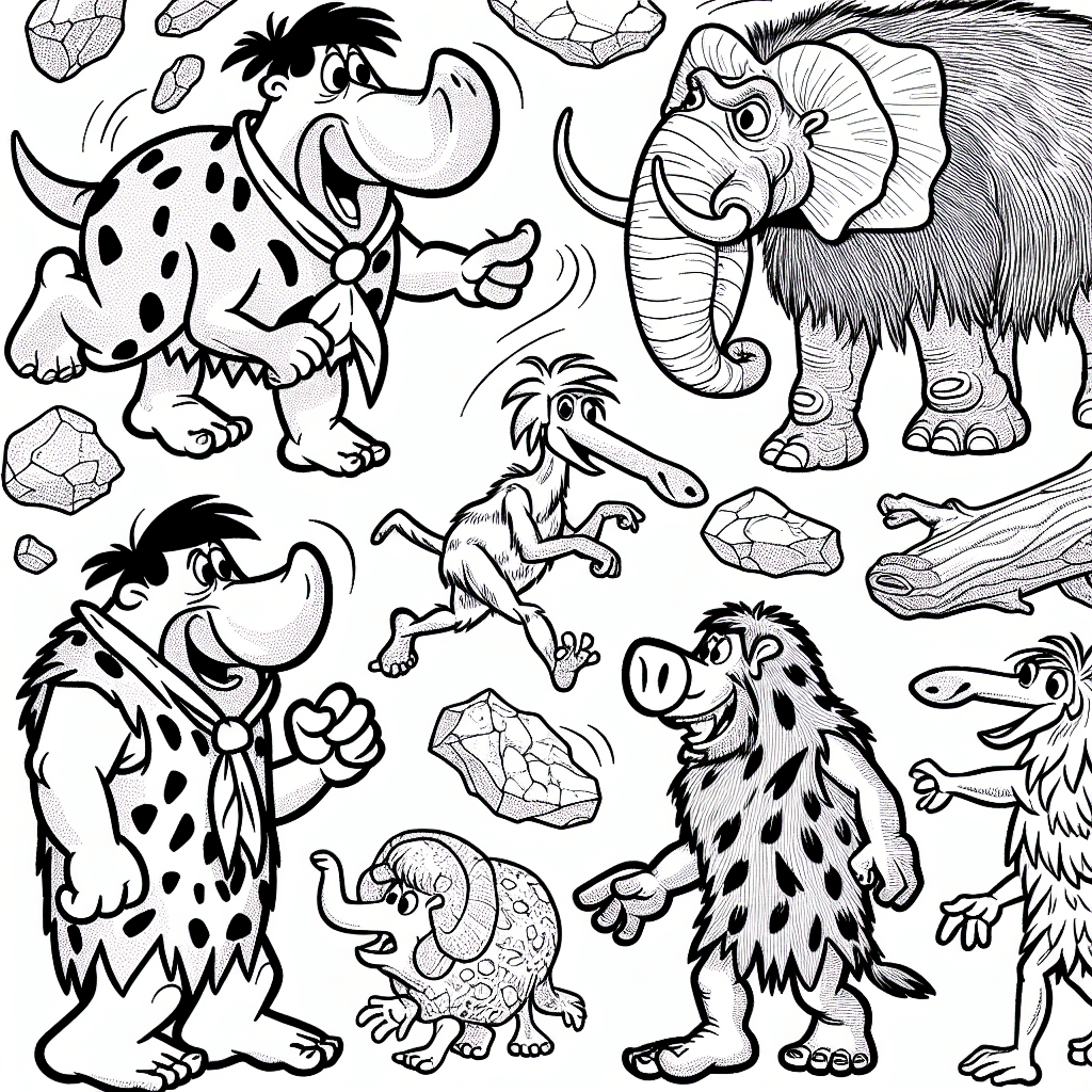 Additional flintstones coloring page 2