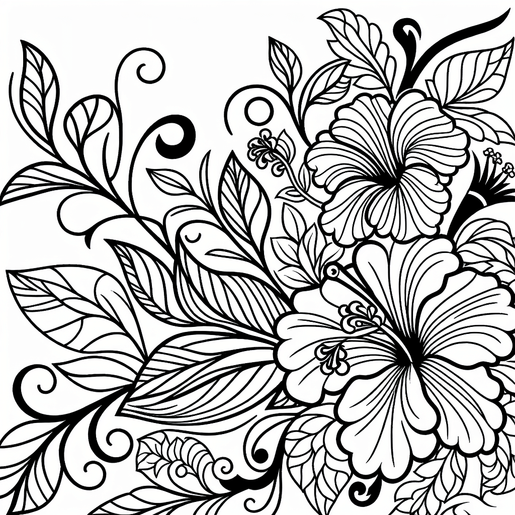 Additional floral pattern coloring page 1